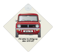 Mini 1275 GT 1974-76 Car Window Hanging Sign